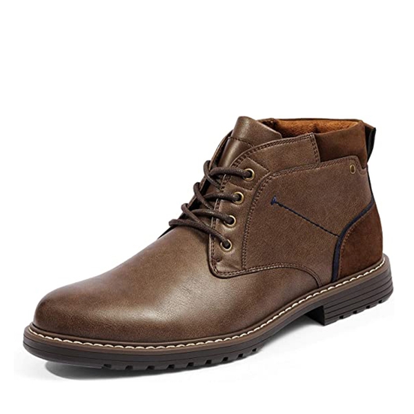 Men's Lace-Up Dress Chukka Boots - DARK BROWN -  0